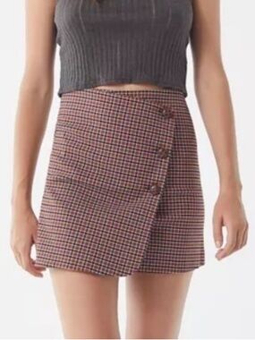 🤎 URBAN OUTFITTERS • Brown Plaid Mini Skirt